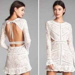 [NWT] FOR LOVE & LEMONS Emerie Cutout Dress in White (sz M)